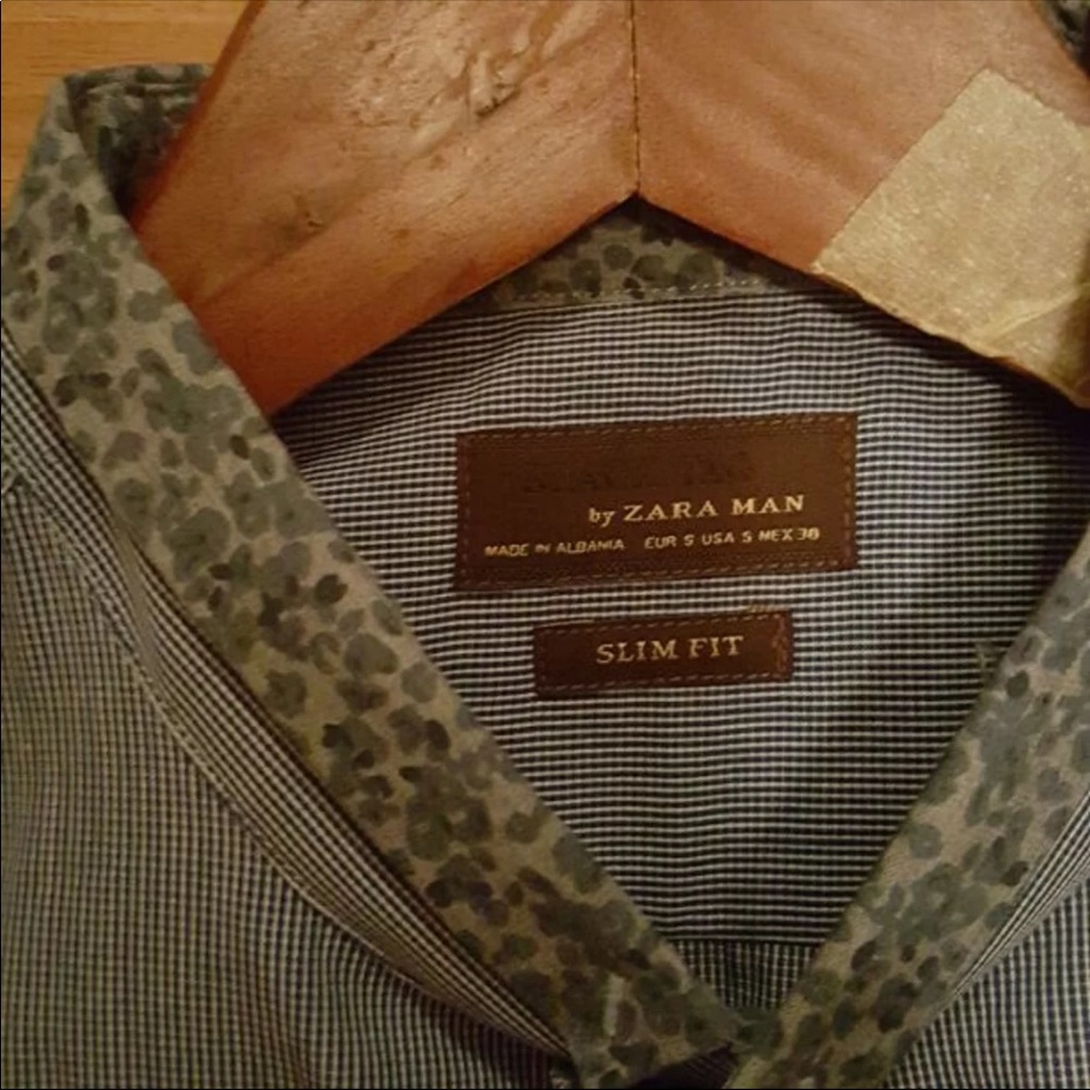 Zara Men’s button up shirt. Very unique collar.